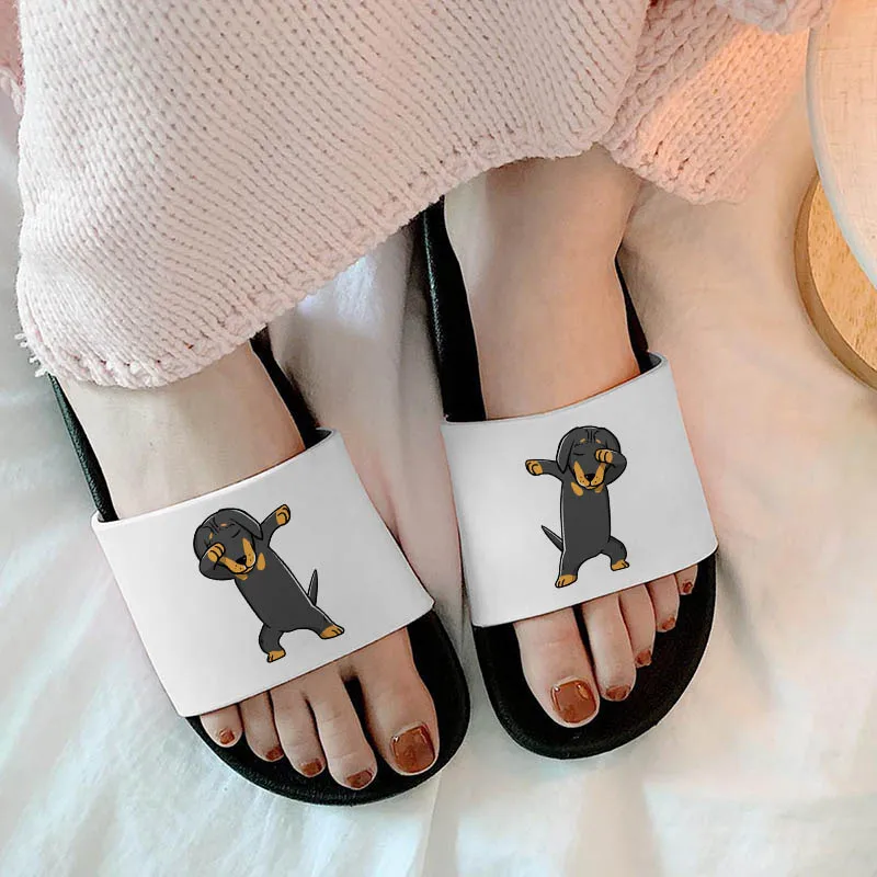 

I Love Dachshunds 2021 women slippers Outdoor Flip Flops Beach Slides Home Slippers Slip on Sandals Female Shoes