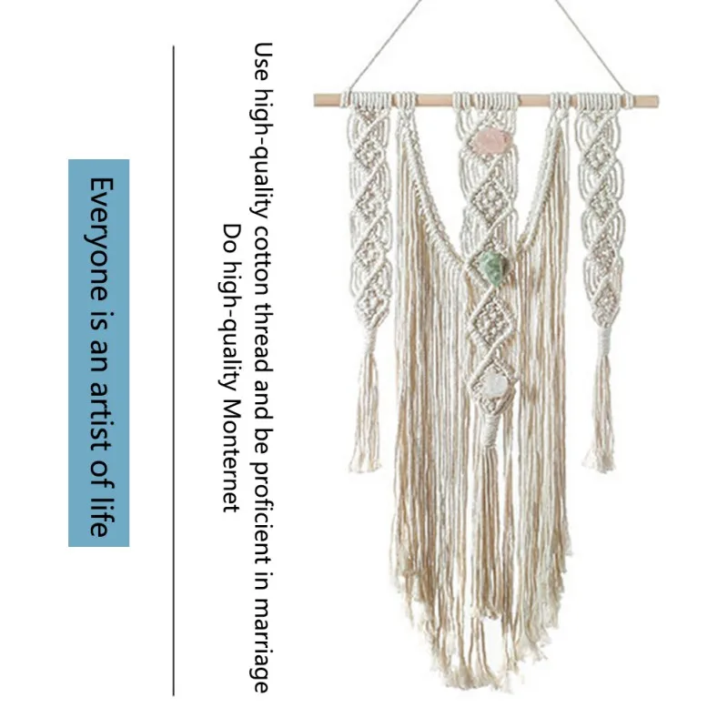 

Handmade Woven Macrame Wall Hanging Tapestry With Tassel Wedding Wall Decoration Home Living Room Home Decor