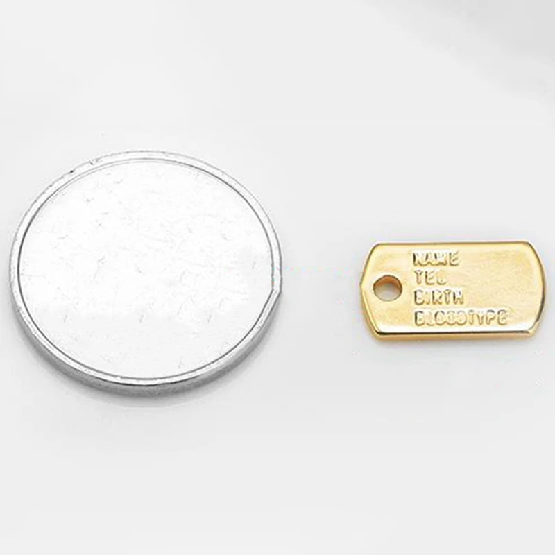 

Korean Version of Semi-Finished Jewelry Accessories Bracelet Square Tag Pendant Diy Earrings Pendant