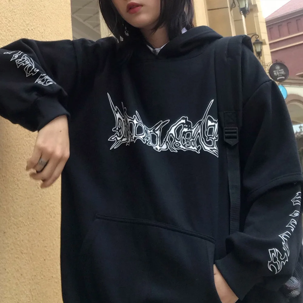 Rosetic Harajuku BF стильные женские толстовки с капюшоном зимние толстые Топы