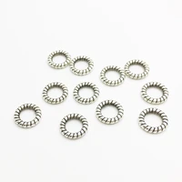 20pcslot 11mm charms pendants antique silver plated round circle charms pendants for diy jewelry making finding connectors