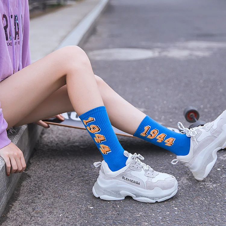Модные носки для скейтборда корейские уличные спортивные Harajuku унисекс веселые