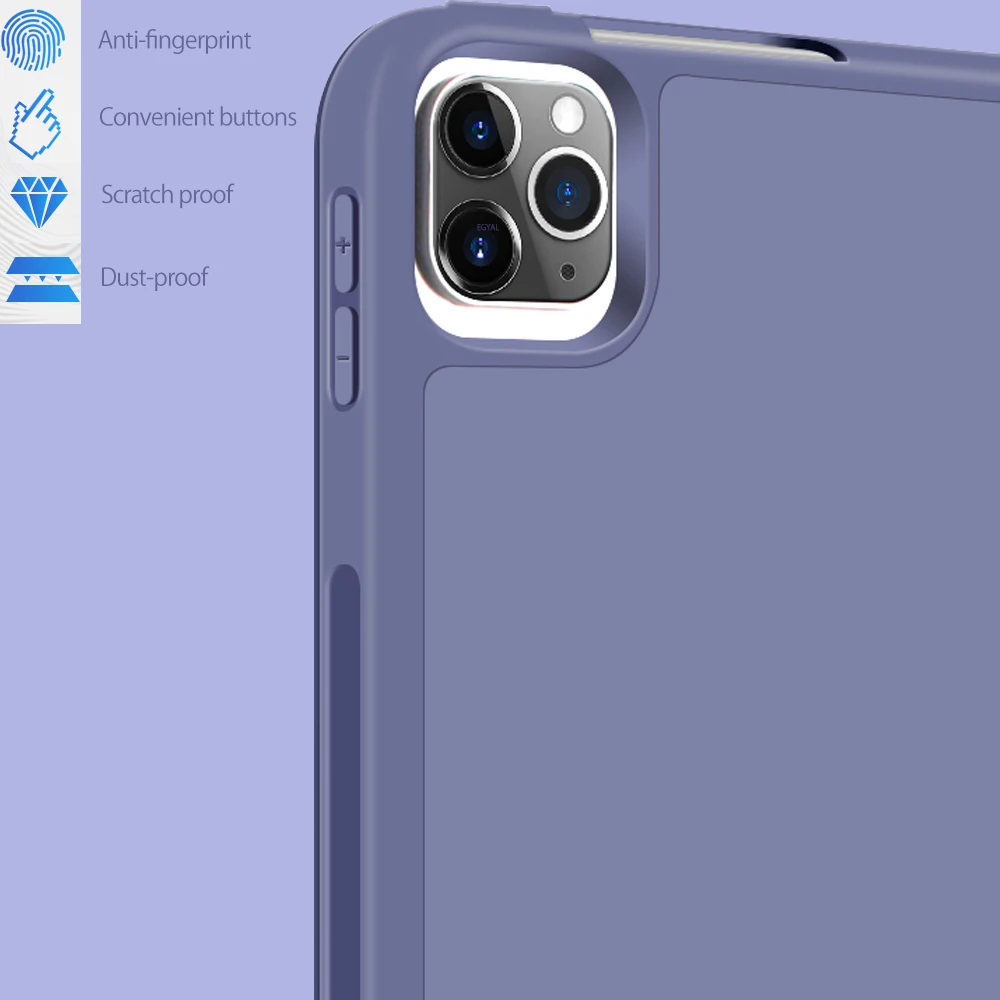 Чехол для iPad M1 Pro 11 чехол 2021 12 9 дюйма с держателем карандаша тройного сложения