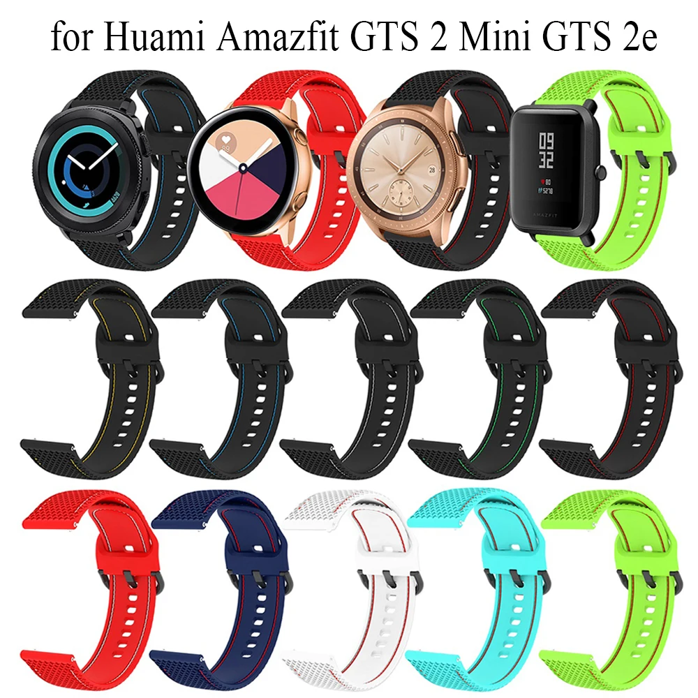 

Силиконовый оригинальный ремешок 20 мм для Xiaomi Huami Amazfit GTS 2 Mini gts 2e gtr 42 мм умный Браслет для Amazfit Bip Lite/Bip S