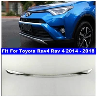 front face lower bumper protector plate decoration cover trim fit for toyota rav4 rav 4 2014 2018 abs accessories car styling