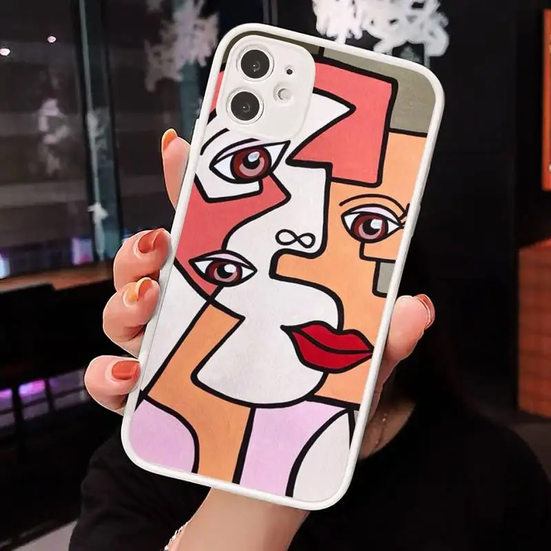 

Picasso abstract Art painting Phone Case matte transparent For iphone 7 8 11 12 plus mini x xs xr pro max cover