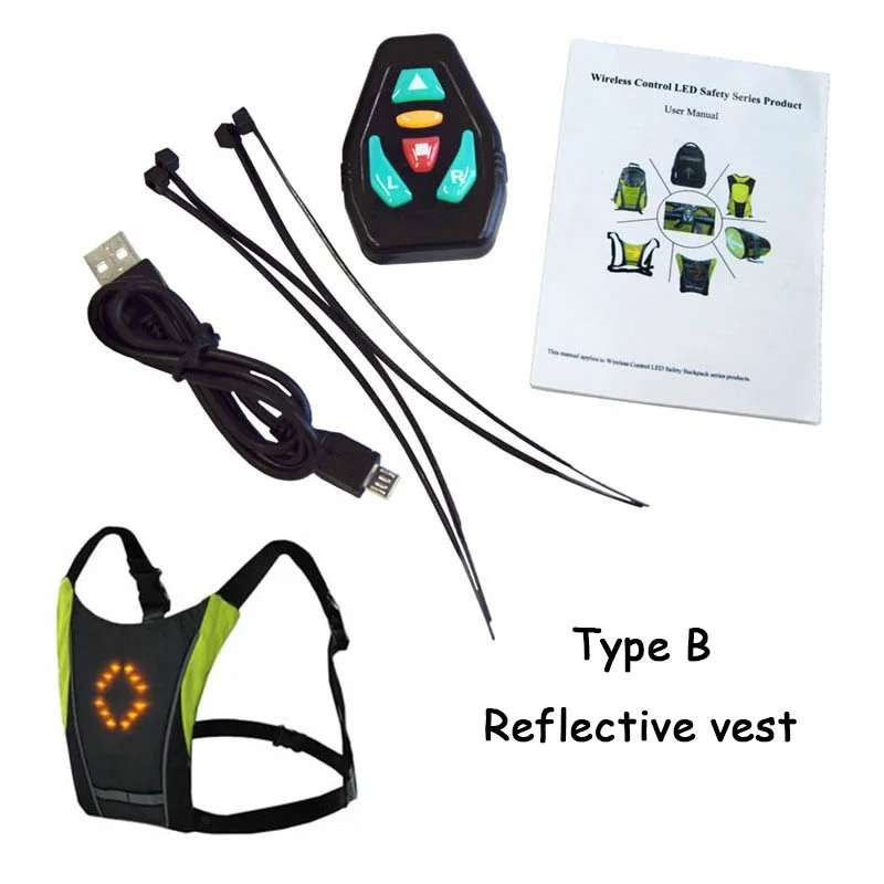 

Signal Light Vest Cycling LED Signal Vest Bike Safety Wireless Turn Signal Light Riding Running Lighting Vest Warning Vests