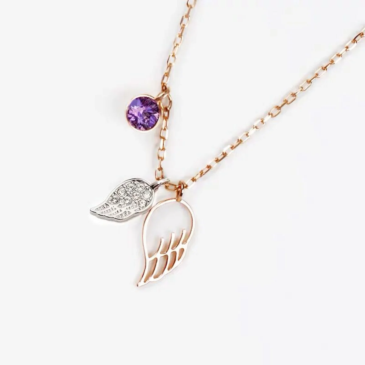 

SWA High quality Original Elements Charming Beautiful Women's Jewelry Wing Necklace Charming Fashion Jewelry