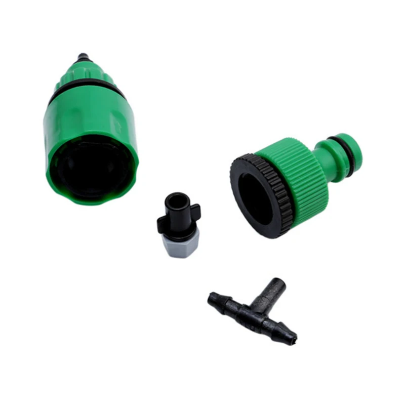 Water Mist Cooling System Fog Nozzle Outdoor Garden Terrace Greenhouse Plant Spray Hose Watering Kit | Дом и сад