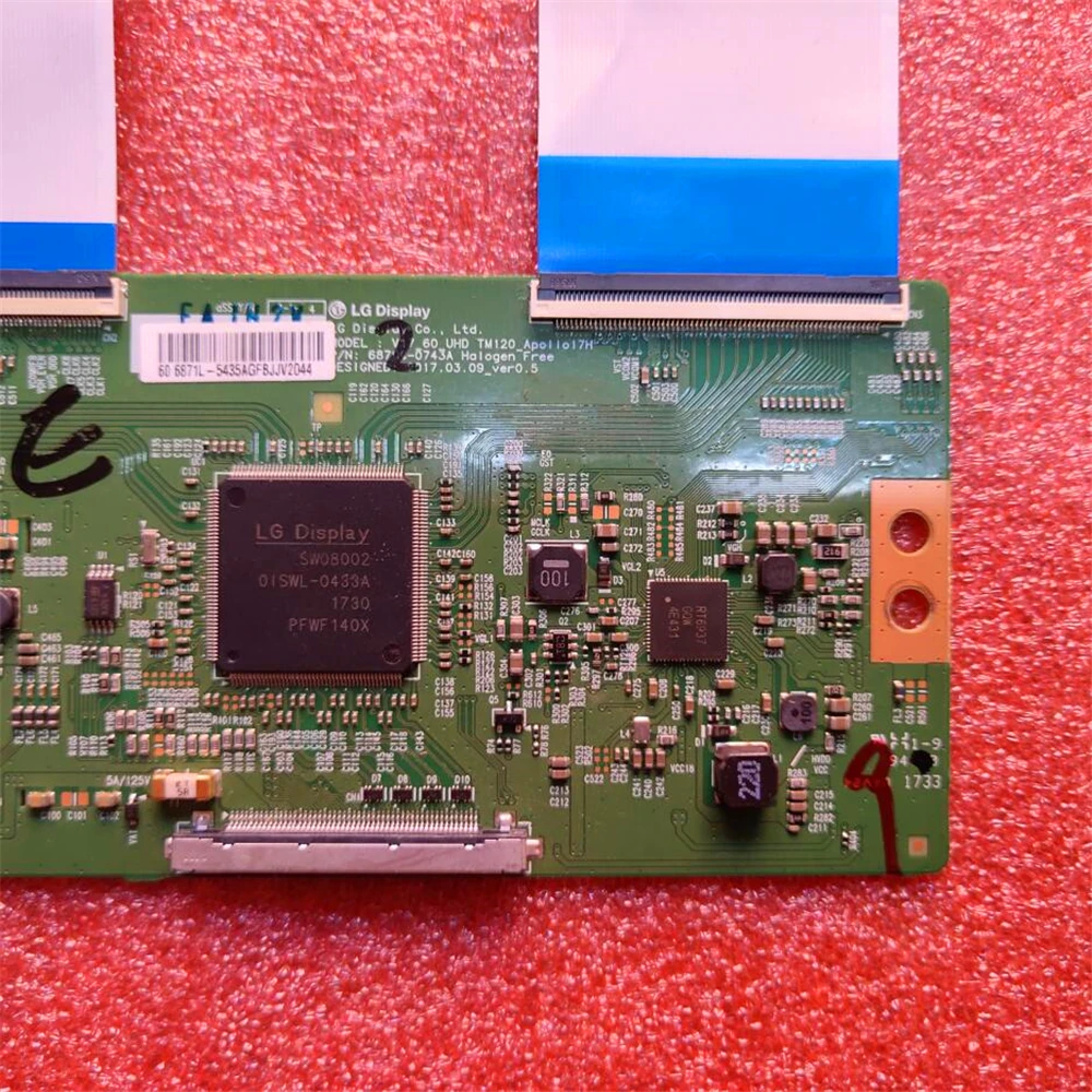 Хороший тест оригинальный T-CON для 60 дюймов ТВ логическая плата 6870C-0743A 6871L-5435A V17_60_UHD