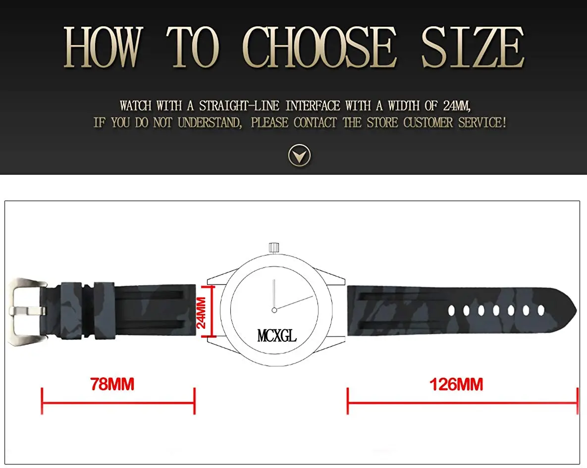 

Sport silicone strap watch accessory pin buckle for Panerai PAM Watch 24mm waterproof strap men watch bands rubber strap