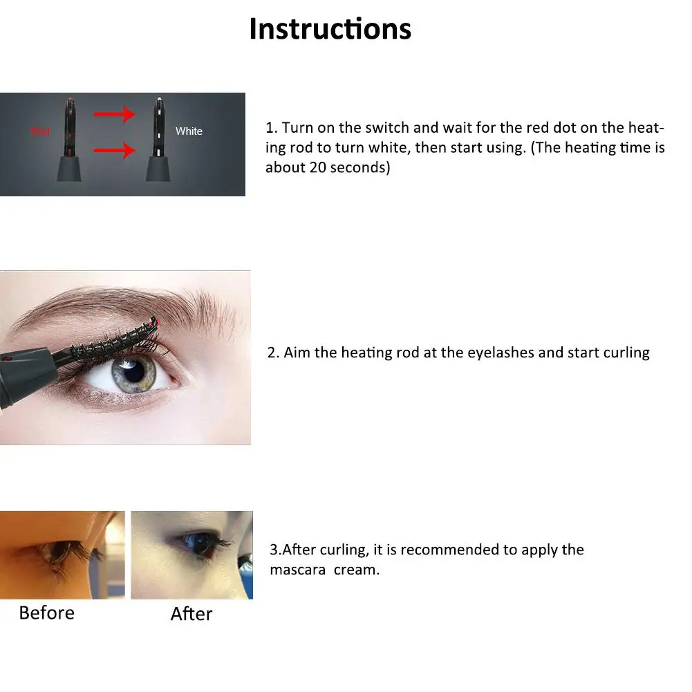 Электрическая мини Плойка для завивки ресниц с подогревом перезаряжаемая через