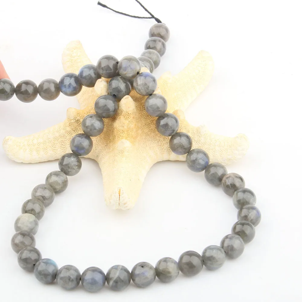 

Round Flash Labradorite Natural Stone Beads Charm Elegant Making for Jewelry DIY Bracelet Necklace Accessories Size 6 8 10 12mm