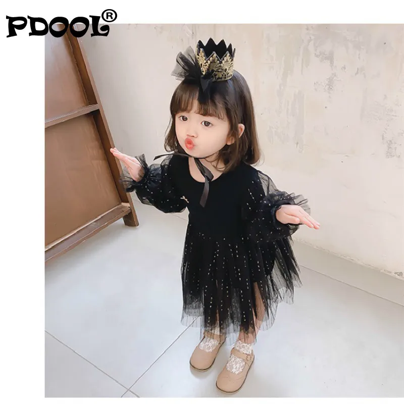

Cute Baby Girl Autumn Dresses For Girls Long Sleeve Tulle Tutu Dress Kids Children Party Dance Clothes
