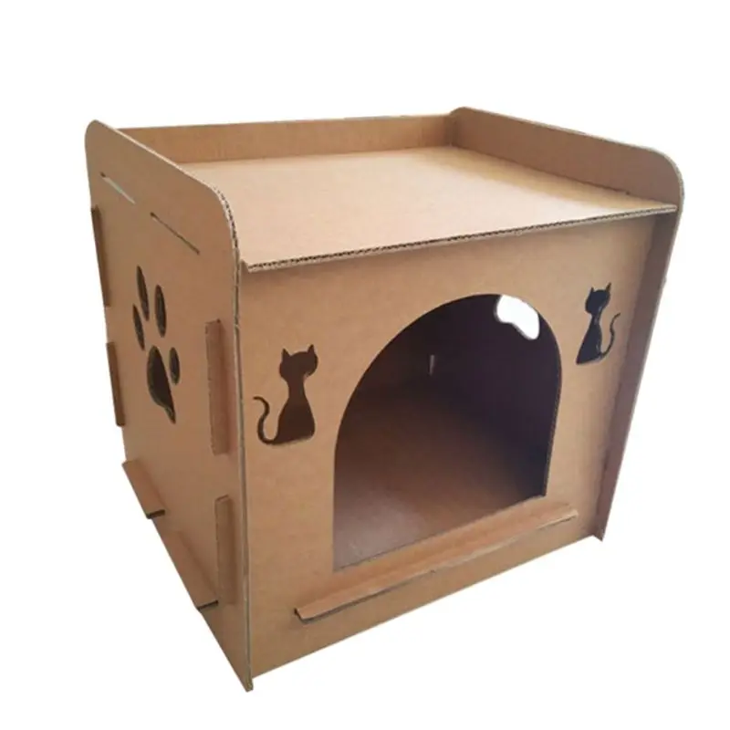 

Pet Cat Scratcher Kitten Cat House-shaped Nest Sleeping Bed Paw Grinding Chew Toy Dropshipping