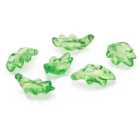 30pcs 15x24mm green leaf plastic pendants beads for diy jewelry necklace bracelet earring accessories making