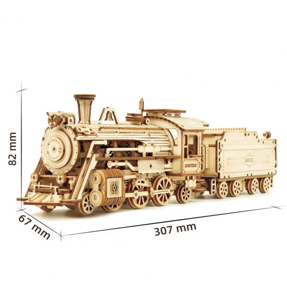 

Simulation Steam Train Model Self Assembly Educational Jigsaw Games Toys Gifts a lifelike 3D wooden model. educational DIY toy