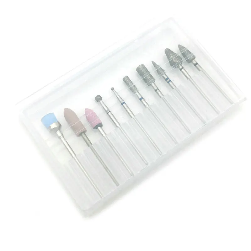 10 шт./компл. набор боров для полировки ногтей сверл электрическая вращающаяся