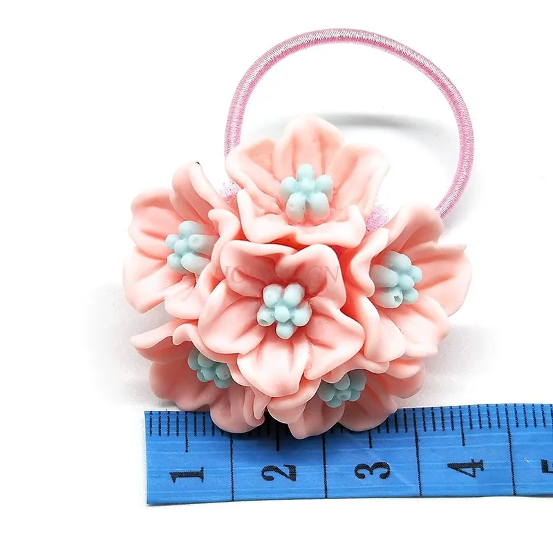 

Children's hair band rubber band girls head flower jewelry flower hair ring baby princess tiara head rope child hair accessories