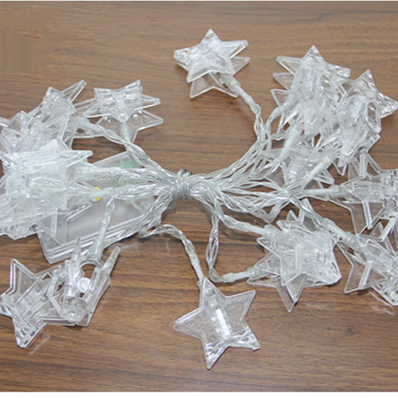 

LED Star String Lights Card Photo Clip Holder Fairy Garland Lamp For Christmas New Year Wedding Party Decoration Festoon