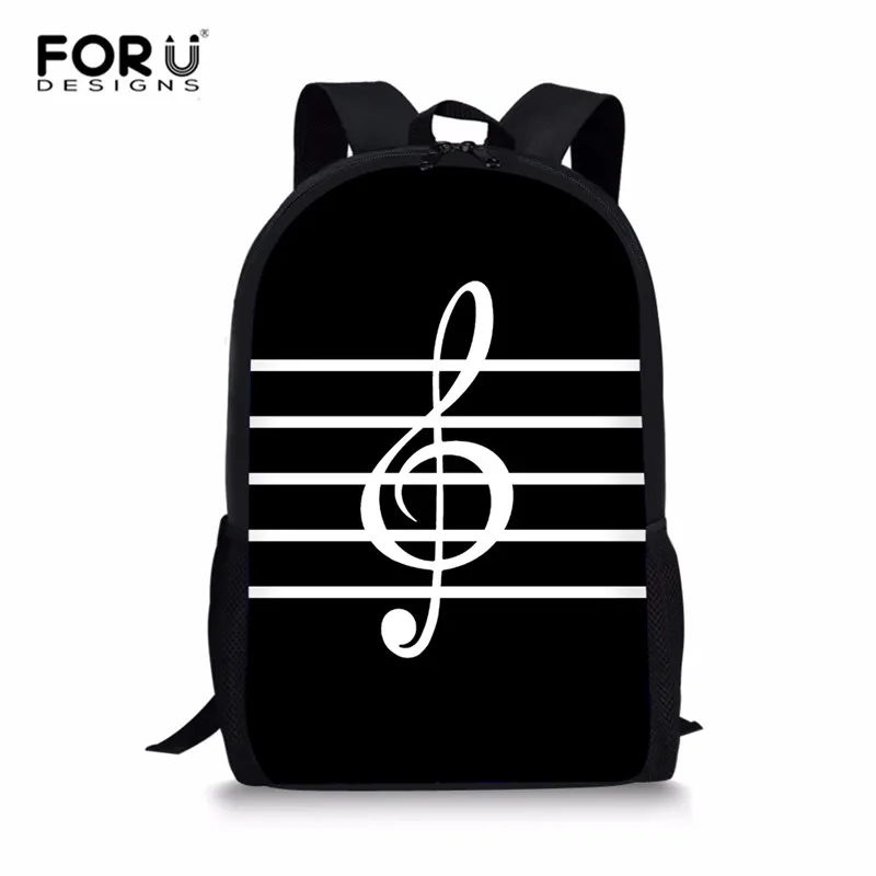 FORUDESIGNS/пианино, музыка, нота, женский рюкзак с принтом, Молодежные рюкзаки для девочек-подростков, женская школьная сумка на плечо, рюкзак mochila