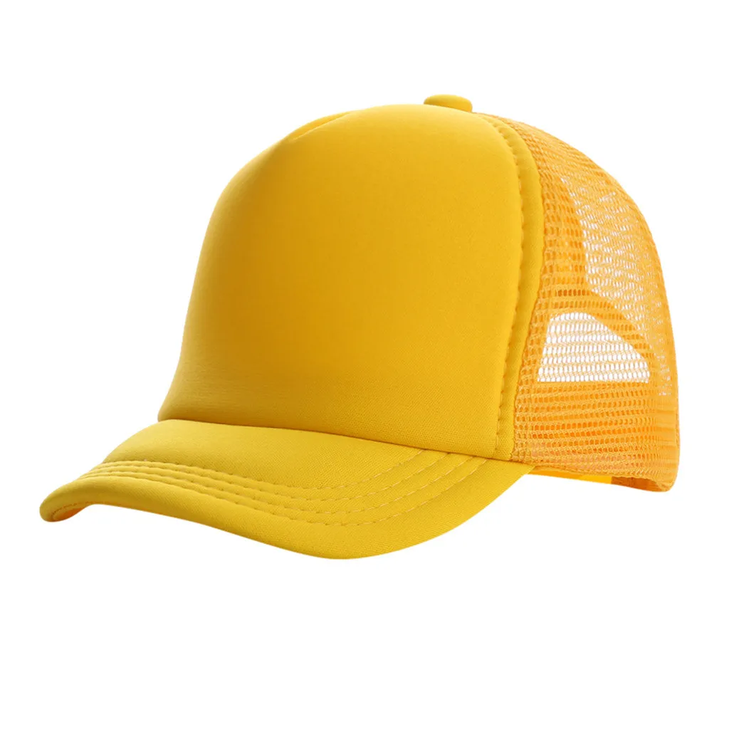 

3-15T Summer Kids Baseball Hats Breathable Sun Cap Children Teenagers Show Solid Kids Hat Boys Girls Hats Outdoor Sport Caps