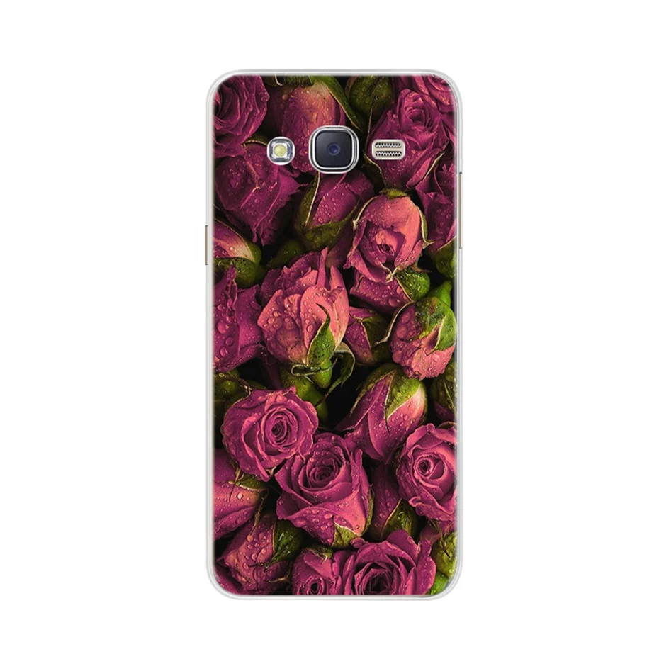 Чехол для телефона Samsung Galaxy J5 2015 силиконовый чехол с цветами задняя крышка J500 J500F