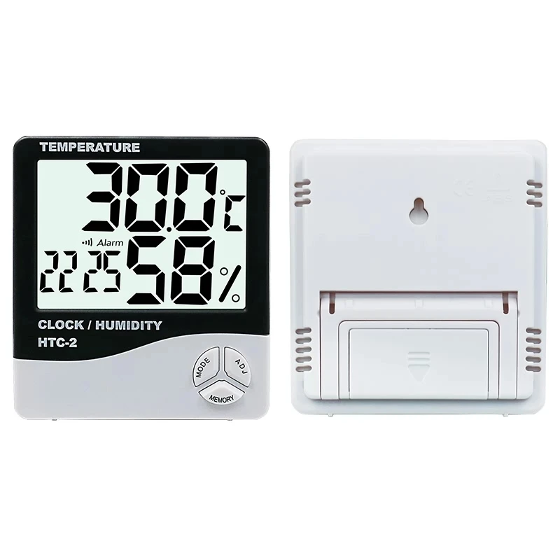 

LCD Home Office Weather Station Digital Thermometer Large Screen Hygrometer High-Precision Calendar Multiple Positioning Clock