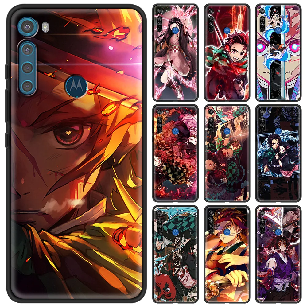 

Anime Demon Slayer Silicone TPU Case for Motorola G8 G9 Power G10 G30 One Fusion Edge G Stylus E6S Play Plus Phone Cover Shell