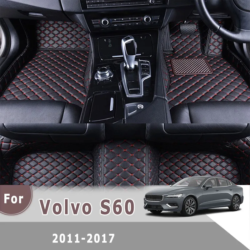 

RHD пользовательские ковры для Volvo S60 2017 2016 2015 2014 2013 2012 2011 кожаные автомобильные коврики авто аксессуары для интерьера покрытие ковры