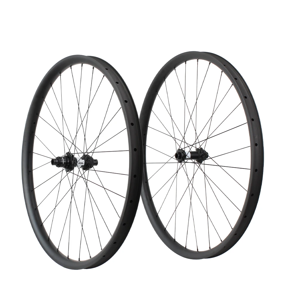 

29er disc mtb wheels tubeless 45x25mm Asymmetry DT350 boost 110x15 148x12 Center lock Graphene bicycle mtb carbon wheelset