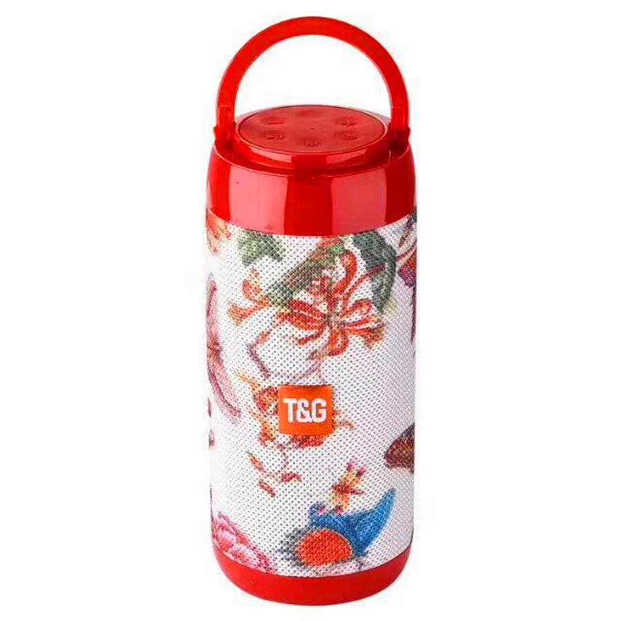 White print TG113C Колонка портативный Bluetooth мини-динамик с fm-радио водонепроницаемый сабвуфер беспроводной Loundpeakers и держатель телефона 7 цветов - Цвет: White print