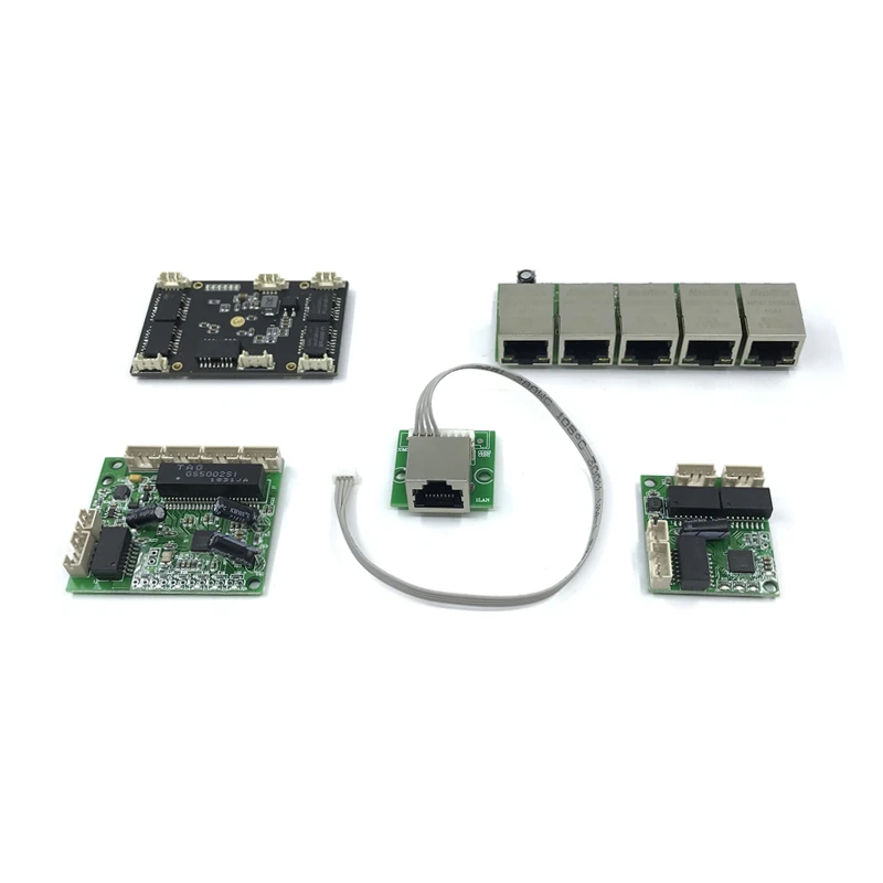 Неуправляемый 5 портовый 10/100M промышленный модуль коммутатора Ethernet PCBA плата OEM с