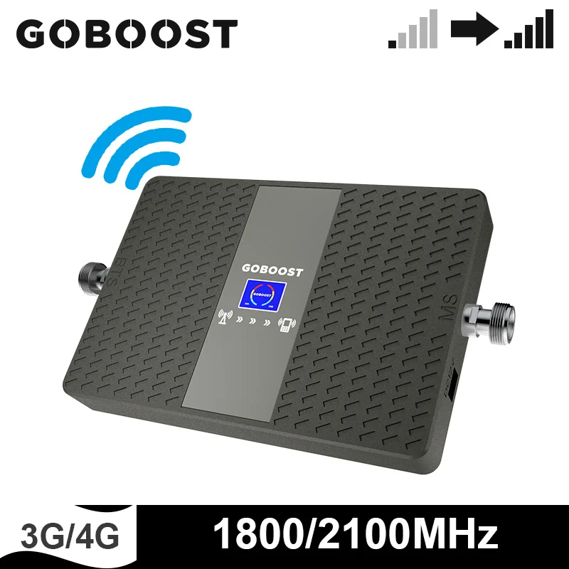Усилитель сигнала GOBOOST 3g 4g сетевой усилитель LTE 1800 2100 МГц двухдиапазонный репитер