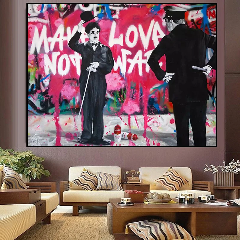 

POP Street Graffiti Art Pictures Canvas Painting Wall Art Modern Posters and Prints in Livingroom Decor Home Drop Shipping