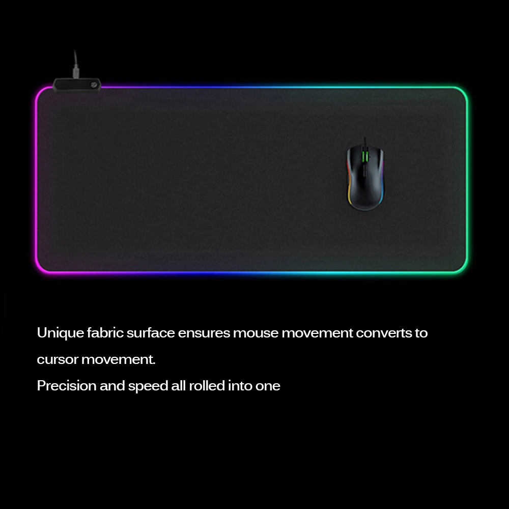 

Three Light Modes Mouse Pad RGB Led Mouse Pad Large Mouse Pad Gamer Big Mouse Mat With Backlight Carpet For Keyboard Desk