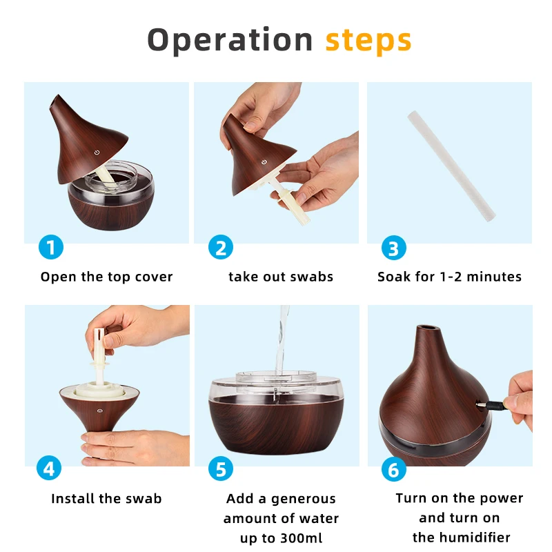 Увлажнитель воздуха электрический с ароматом древесины диффузор для