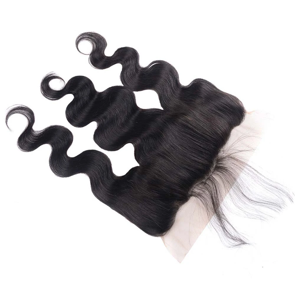 Salonchat бразильские волнистые фронтальные HD швейцарские Человеческие волосы Remy