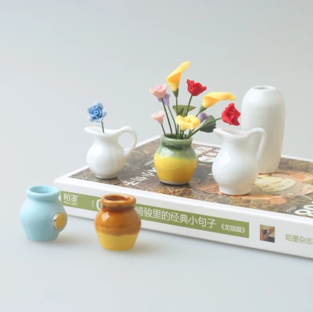 (10 шт./лот) Мини креативный китайский ветровой керамический цветочный композиция