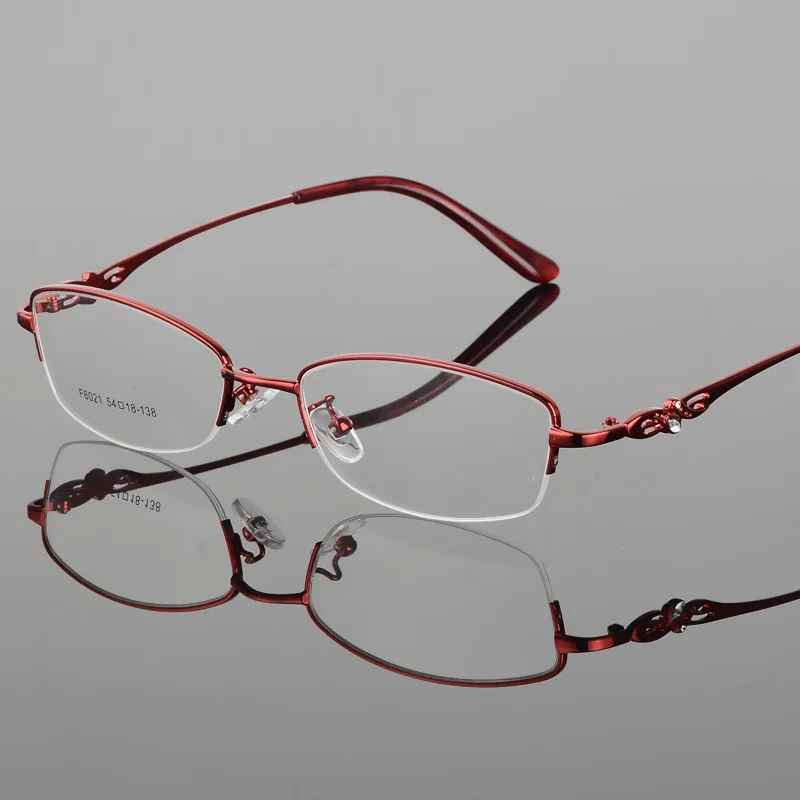 Женские полуоправы из сплава металлические оправы для очков с тонкими полыми