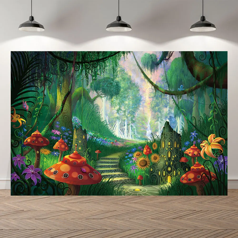 NeoBack виниловая волшебного леса с изображениями грибочков для маленьких