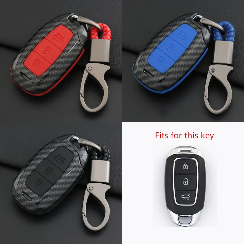 Новый силиконовый чехол из АБС углеродного волокна для автомобильного ключа Smart