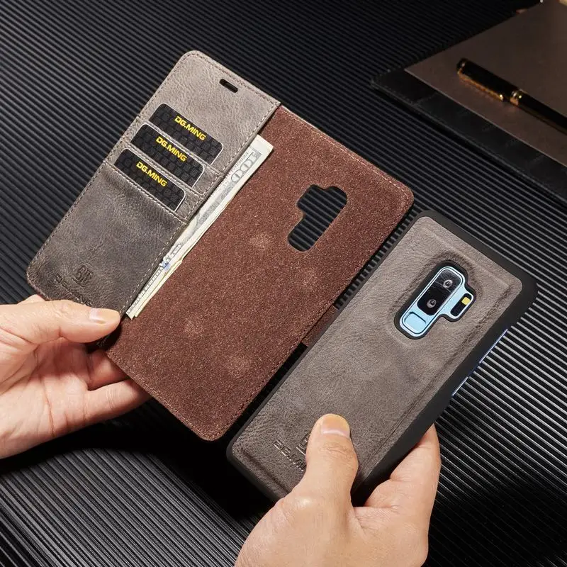 

2 in 1 Case For Samsung Galaxy S9 Plus Case Flip Luxury Leather Original Wallet Magnetic Cover For Samsung S9 Case