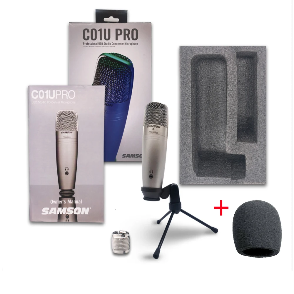 Samson C01U Pro USB Студийный микрофон с профессиональным микрофоном конденсаторный для