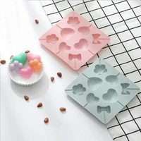 free ship 8 cavity lollipop silicone mold fudge chocolate bow heart mold diy candy mold cake decoration baking tools candy bar