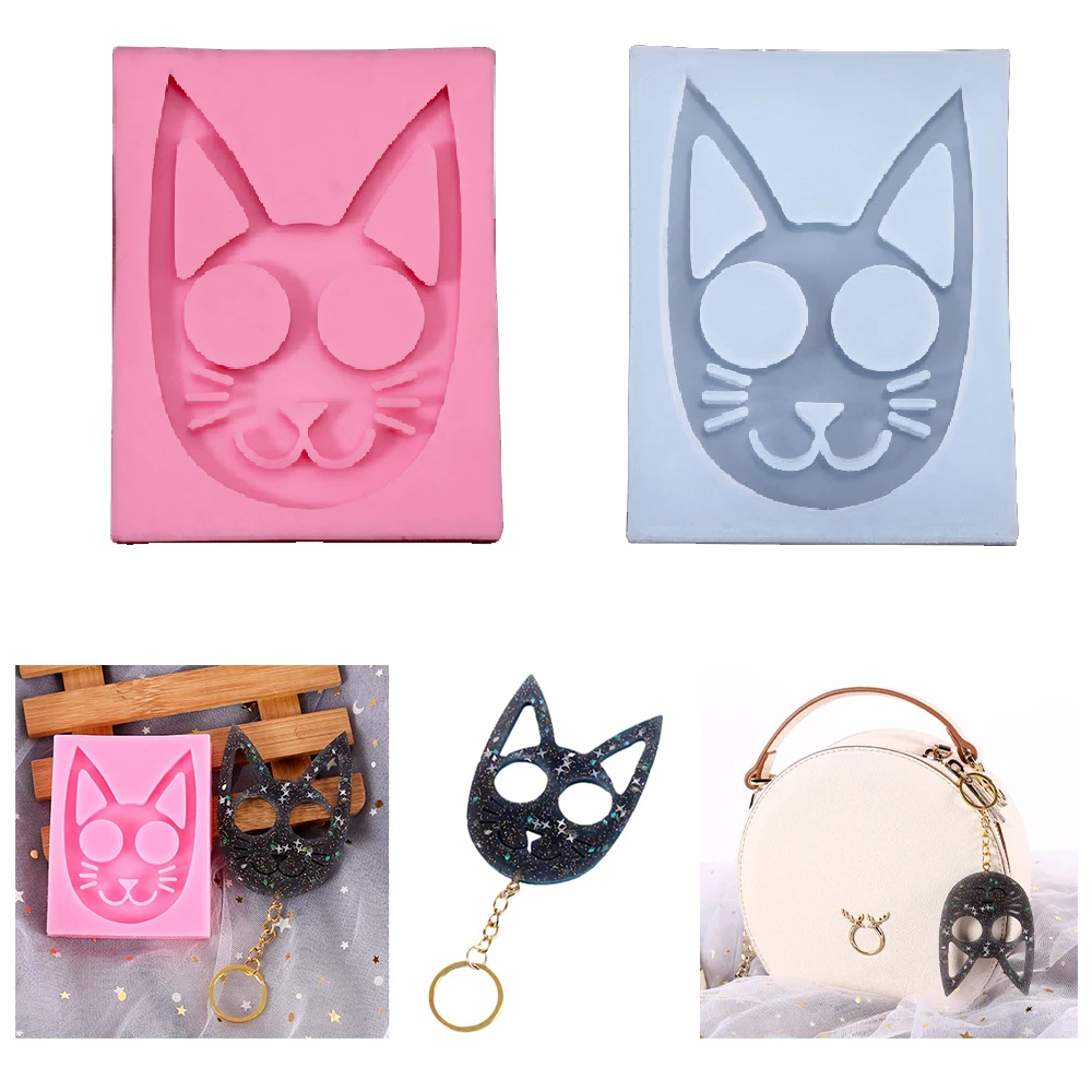 

Силиконовая форма в форме кошачьей мордочки, брелок, подвески, эпоксидная смола, форма для DIY, подвески из эпоксидной смолы, ремесла, аксессу...