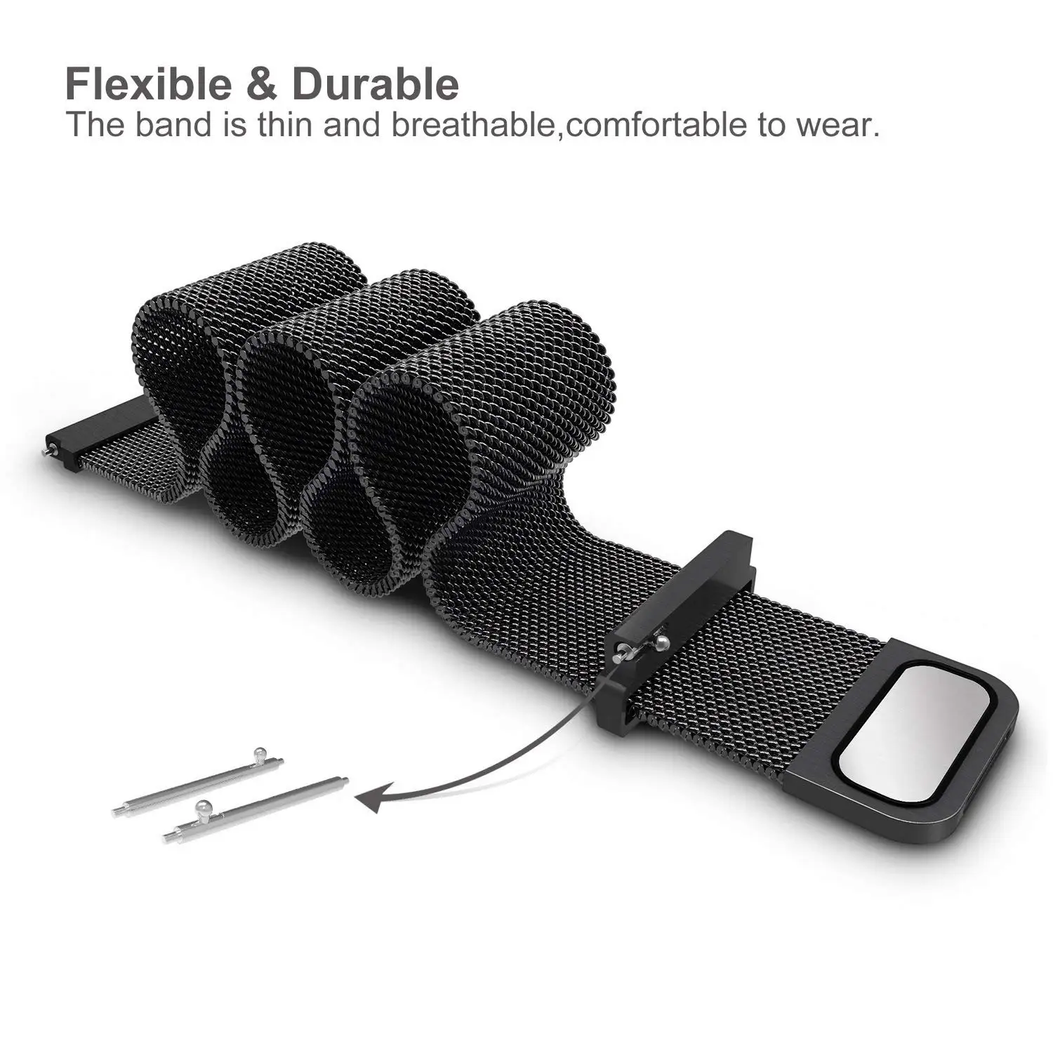 Ремешок для часов Milanese из нержавеющей стали с пряжкой прочный 18 мм 20 22 24 | Наручные