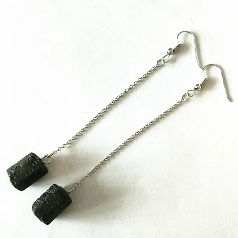 Висячие серьги-подвески с призмой-цепочкой 6 см | Украшения и аксессуары