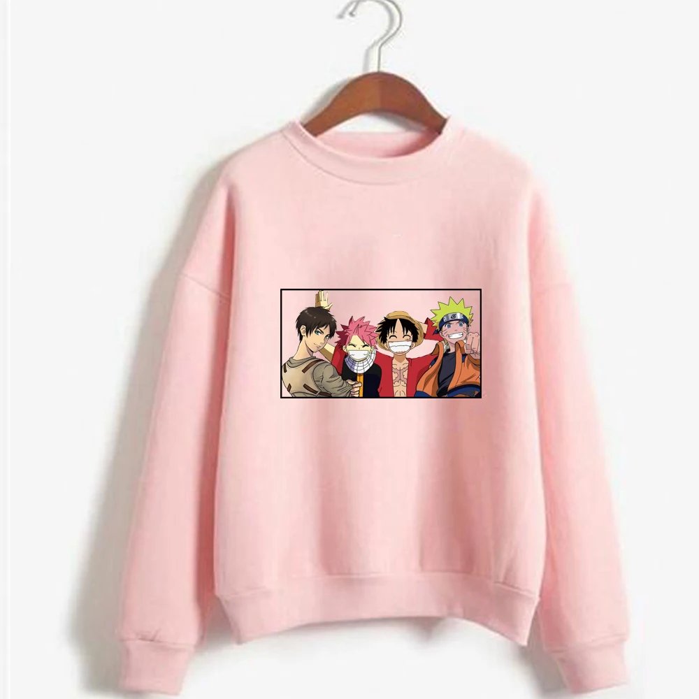 

Anime Hoodie Fashion O-neck Long Sleeves Casual Cotton Men