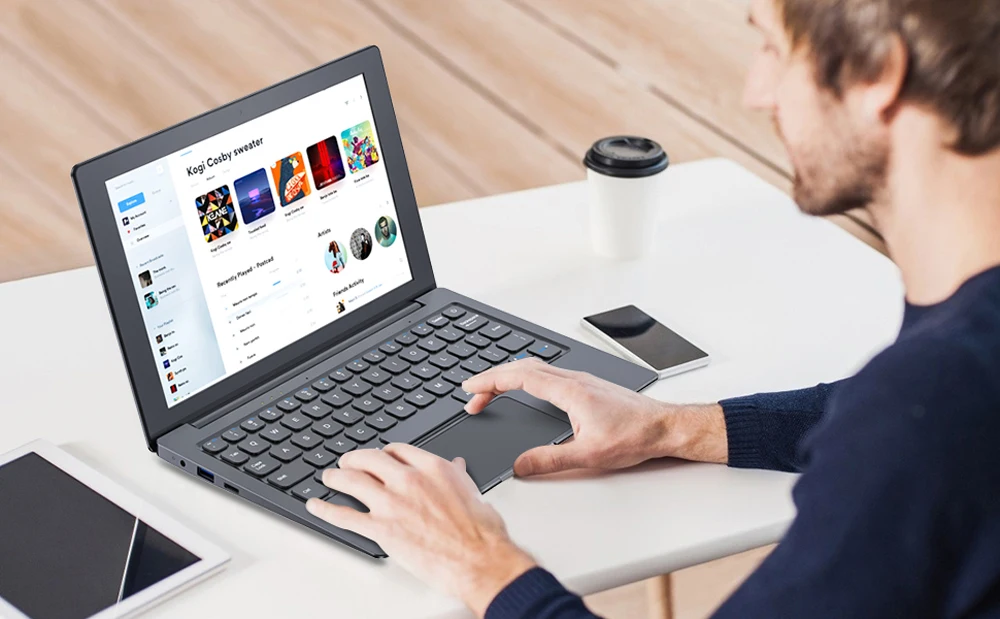 10.1 Mini Metal Laptop Intel N4120 Quad Core 6GB RAM 128GB ROM Notebook PC 2.6GHz USB3.0 TF Card Port Slim Netbook Ultrabook